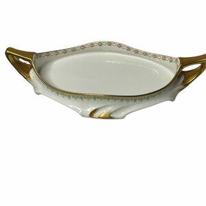 JPL Limoges Large Oval Double Handle Vegetable Serving Bowl 15” Thanksgiving